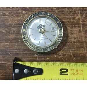 Hamilton 10k Gf Thin-o-matic Watch Face w Sertoma Club President Bezel.